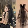 Rhinestone Butterfly Hair Clip: Halloween Witch Headdress Costume Cosplay Spooky Bride Photo Prop