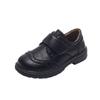 Retro Fashion Leather Children's Leather Shoes Soft Sole Boys Black British Style Performance Shoes