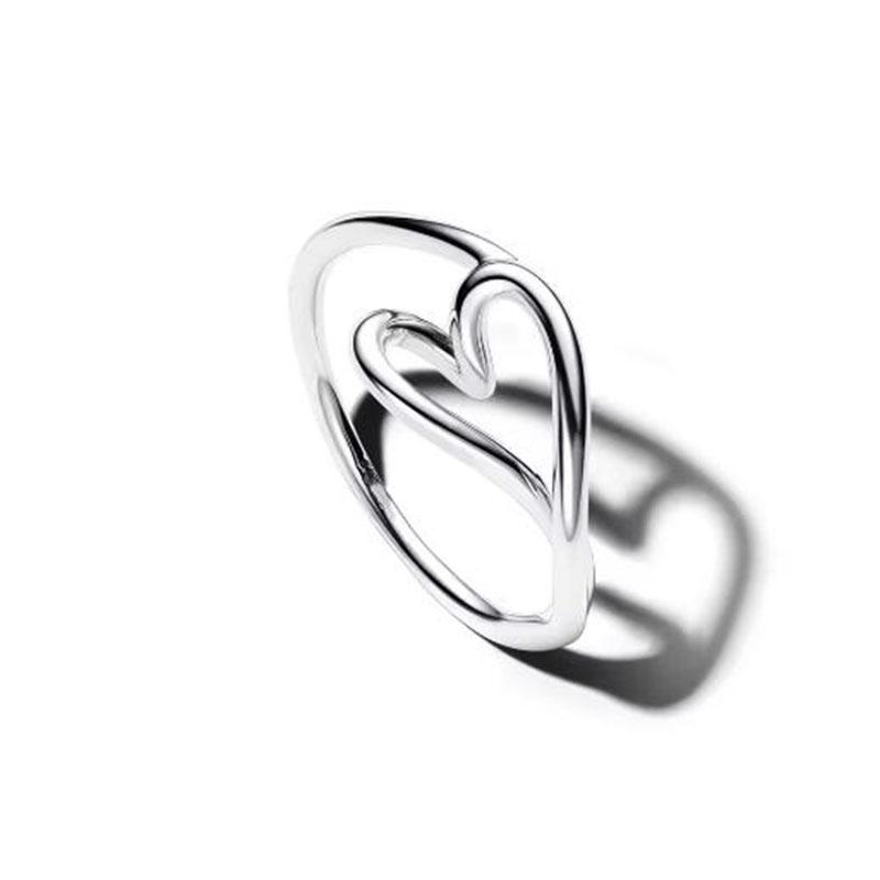 S925 Silver Pink Flower Bee and Bow Women's Ring Fashionable and Versatile Gift for Friends 2026