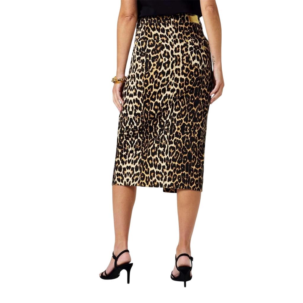 Biba Womens/Ladies Leopard Print Denim Midi Skirt