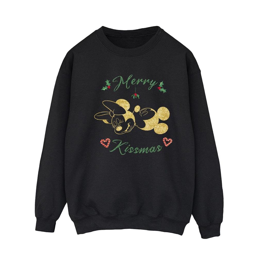 Disney Womens/Ladies Mickey Mouse Merry Kissmas Sweatshirt