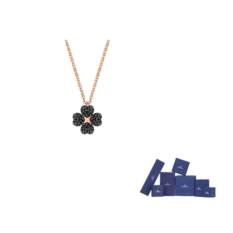 Swarovski Necklaces Womens Black F-Original brand box (color random) чёрный