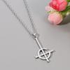 Mysterious Cross Ghost Destiny's Gate Key Pendant Necklace Punk Cross Ghoul Chain Ghost Band Grucifix Pope Emeritus Jewelry Gift
