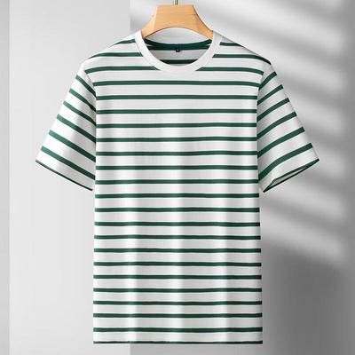 Gestreiftes Herren-Kurzarm-T-Shirt