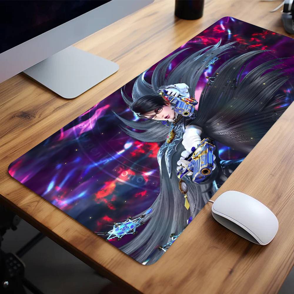 Anime Bayonetta Mouse Pad Large Gaming Keyboard Mat LockEdge Rubber Computer Office Accessories