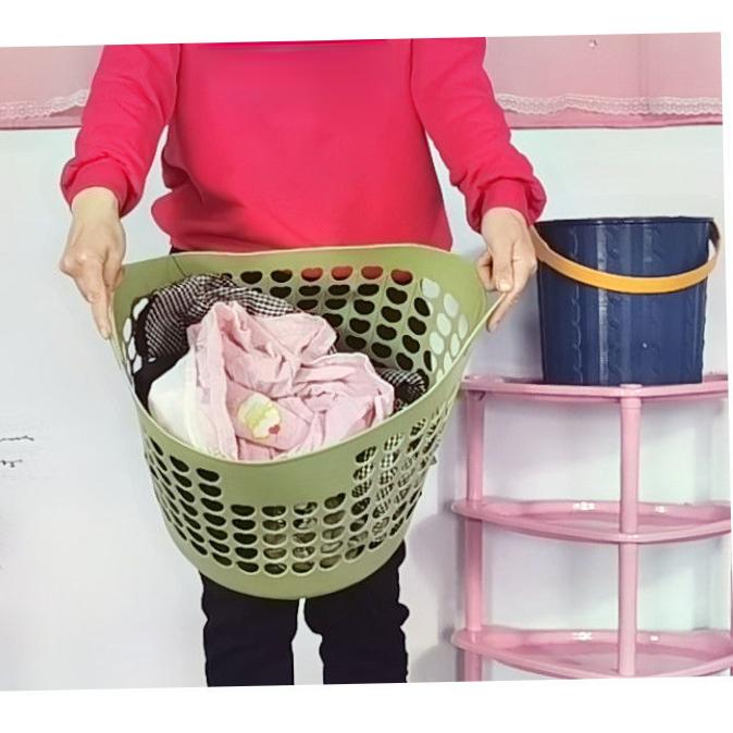 1 szt. duża 45 40 cm Plastikowe Kosze na Pranie z Uchwytami Duże Małe Perforowane Wentylowane Kosze Przenośne do Przechowywania Brudnych Ubrań