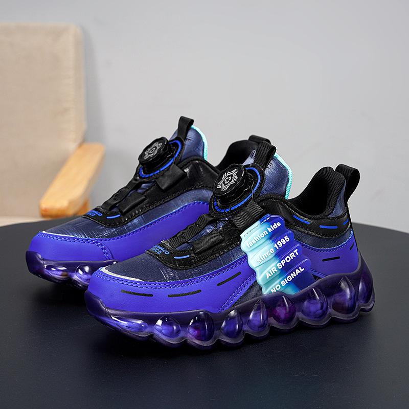 28-38 copii din piele roz rezistent la apă butoane de rotație pantofi sport băieți baschet pantofi sport fete pantofi sport