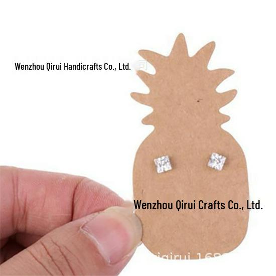 Kraft Paper Pineapple Earring Display Cards - In Stock Tree of Life