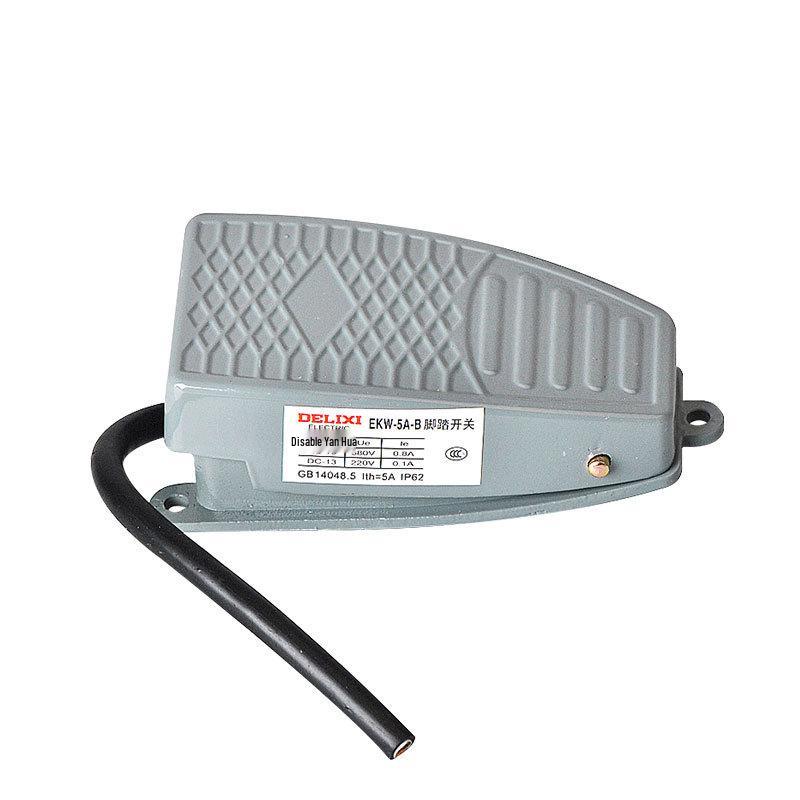 Delixi EKW5A-B Foot Pedal Switch, 220V Punch Press Self-Reset Controller.