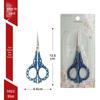 Peach Blossom Retro Pointed Tip Stainless Steel Scissors for Embroidery, Yarn, Paper - Ideal for Home, Office, and Crafts.