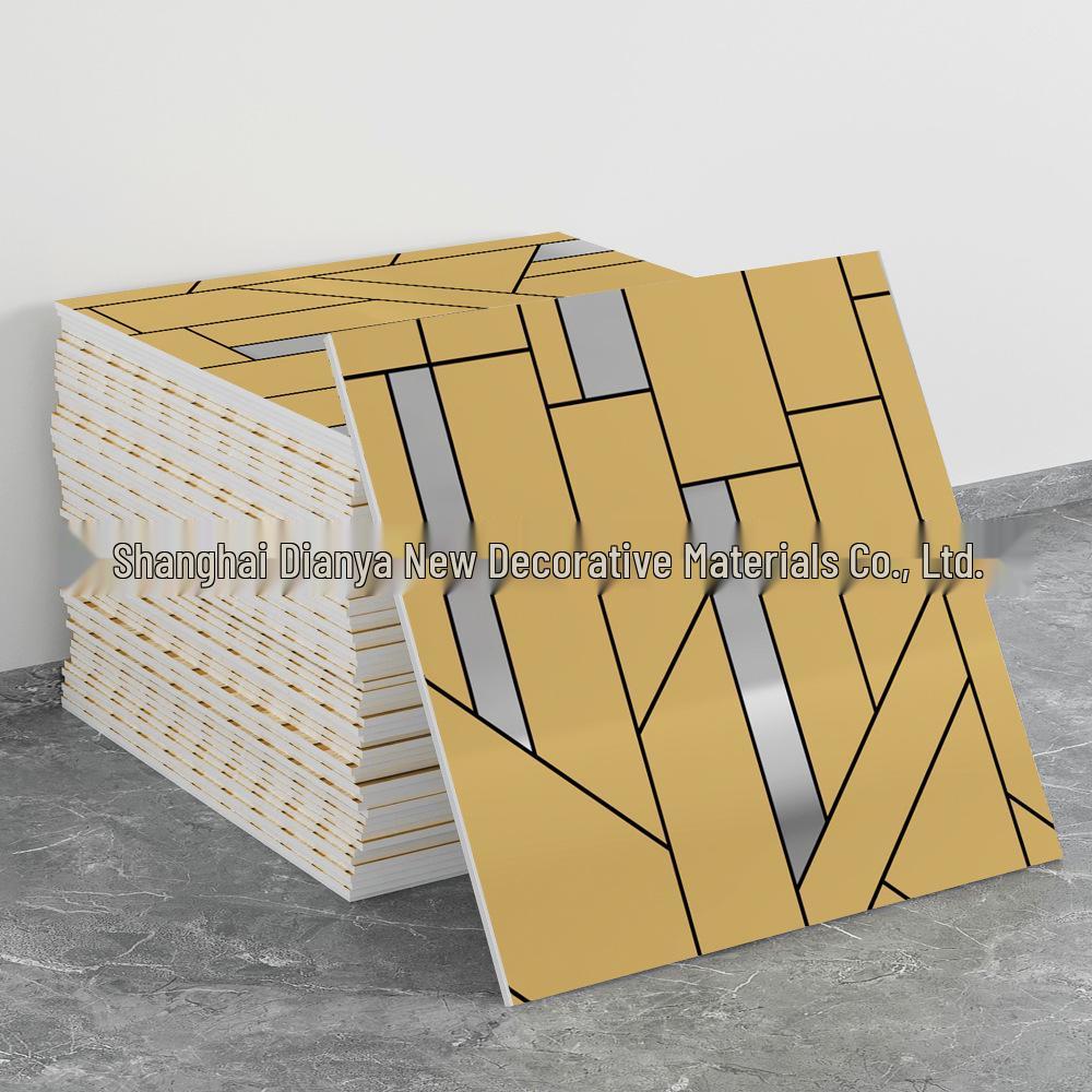 Imitation Tile 3D Wall Stickers: Self-Adhesive, Aluminum-Plastic Panels for Bathroom & Kitchen Renovation.