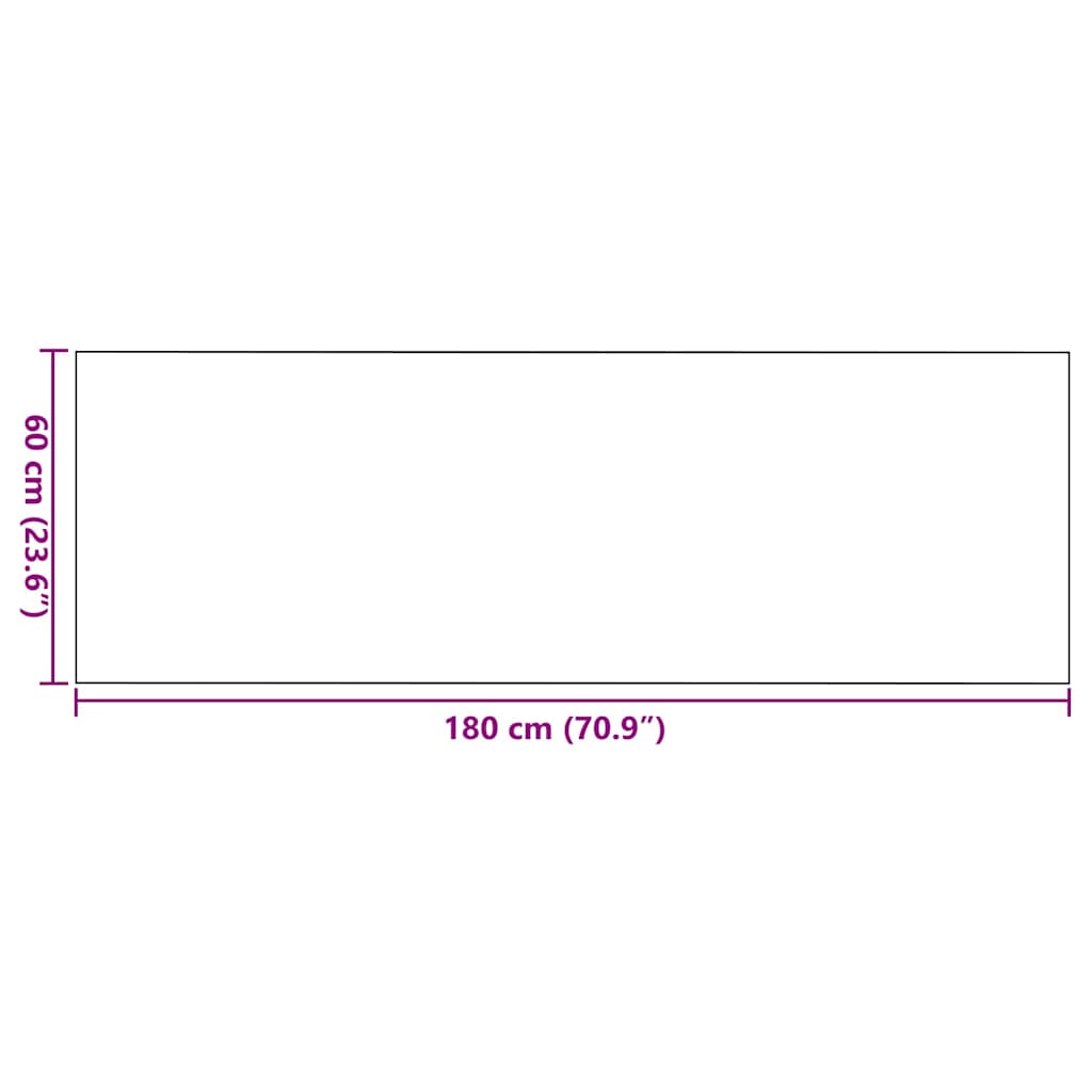 Doormat Grey and Black 60 x 180 cm 100percent Polyamide