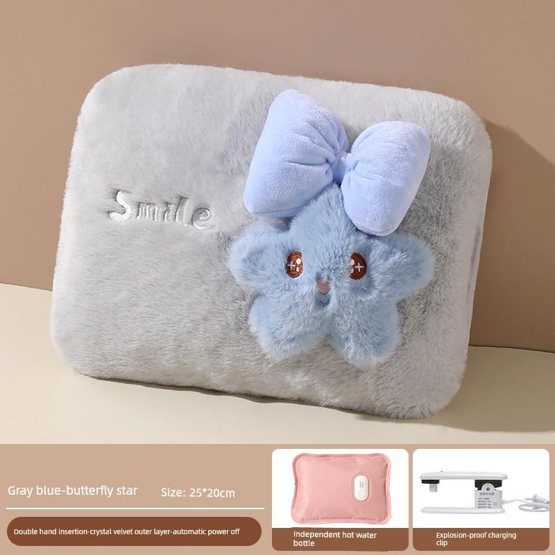 Stuffed Charging Hot Water Bag Cute Girl Hot Compress Belly Bed Cartoon Warm Baby 2025 Explosion-proof Genuine