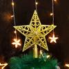 Pentagram Christmas Tree Top Pentagram Plastic Hollow Iron Wire Pentagram Christmas Star Decoration