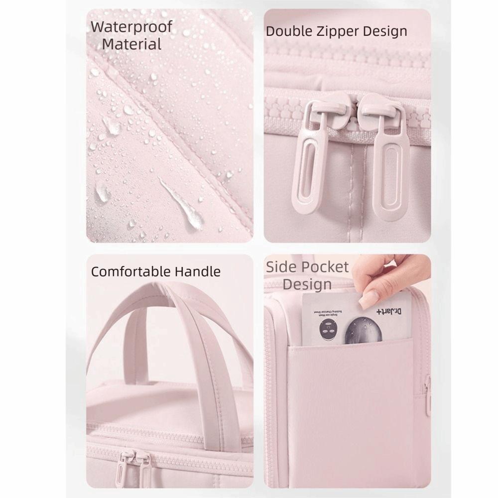 Dry-wet Separation Portable Cosmetic Pouch Large Capacity Makeup Handbag  Bathroom Storage