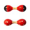 Kids Wooden Double Head Maraca Musical Percussion Instrument Teaching Aid Toy