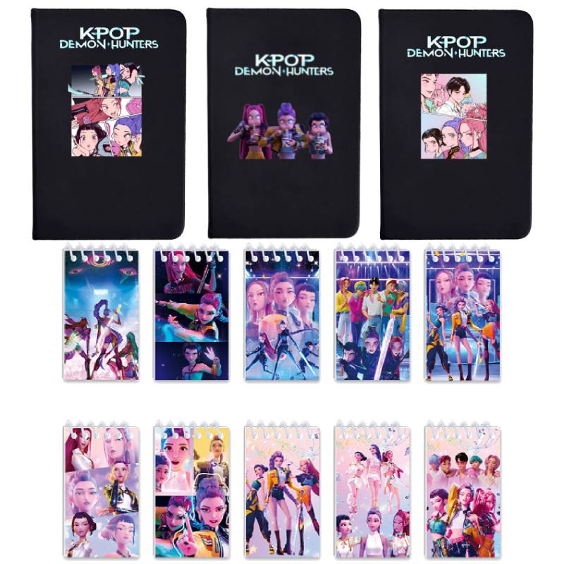 Kpop Demon Huntrix Notizbuch, 56-80 Seiten, Schulbedarf, Anime- und Kpop-Papiernotizbuch für Schüler, Kpop-Fans, Geschenkidee