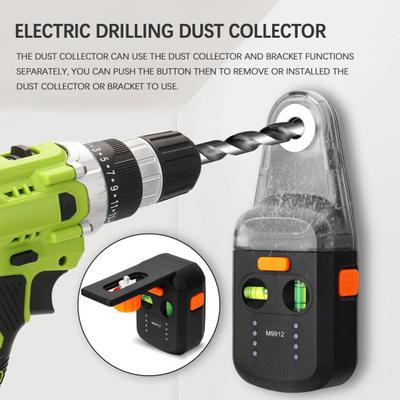 Drilling Dust Collector Wall-mounted 2 In 1 Spirit Level 1800mAh Multifunctional Plastic Vacuum Drill Dust Remover Cleaning Tools