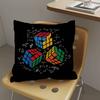 Car Living Room Sofa Cushion Cover Rubik'S Cube Cartoon Pattern Cushion Cover Luxury Home Decoration Pillow Cover