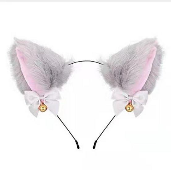Cat Ears Bell Headband - Cosplay Catwoman Hair Accessory for Christmas & Halloween