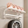 Towel Rack Bathroom No-Drill Bath Towel Rack Integrated Hanging  Set Toilet Cream Style Bathroom Shelf Storage Rack