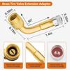 SAFELIFE Tire Valve Extensions, 8.25 Inch Flexible Valve Stem Extenders with 90 Degree Brass Schrader Tire Valve Extension Adaptor Compatible for