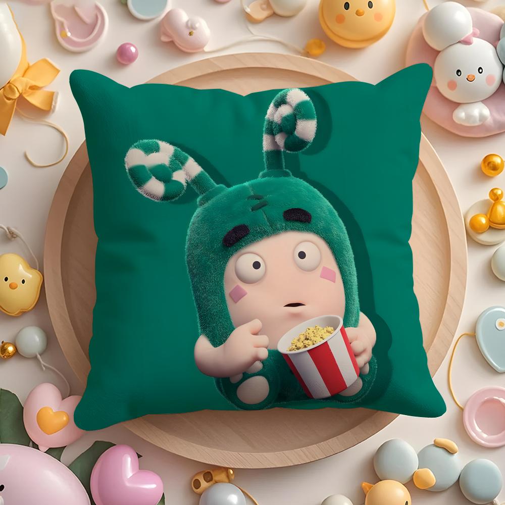 

Мультяшна наволочка для подушки O-Oddbods - Для дому та автомобіля, Багатоцільова, Двостороння, М яка та міцна для щоденного використання 45X45cm