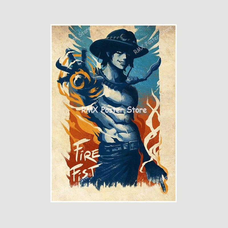 One Punch Man JoJo's Bizarre Adventure Art Painting Pictures for Bar Cafe Home Decor White Paper Room Decoration Anime Posters