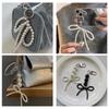 Ins Style Schleife Perlen Schlüsselanhänger Metall Liebe Handy Anhänger Kopfhörerhülle Charms Taschenanhänger Auto Schlüsselanhänger