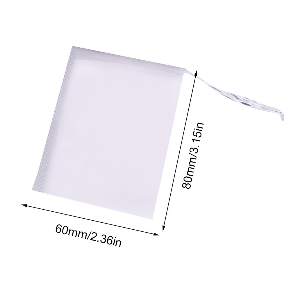 100Pcs Empty Tea Infuser Sachets with Drawstring 3.15x2.36 In Tea Filter Bags Safe Material Empty Tea Bags for Loose Leaf Tea