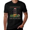 Family Matching Xmas Lighting Ugly Poodle Dog Christmas Tshirt Summer Sports Quick Dry Tshirt