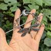 Antique Silver Dragonflies Moon Hairpin Artistic Hair Styling Accessory For Women Secure Various Hair Types Decoration