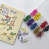 100 Pcs Colored Cross Paper Clips Assorted Colorful Coated Paperclips for Christian Journaling Supplies and Everyday Use