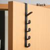 Versatile 5-Hook Over-the-Door Hanger - Perfect for Coats, Towels & Robes, Durable Plastic