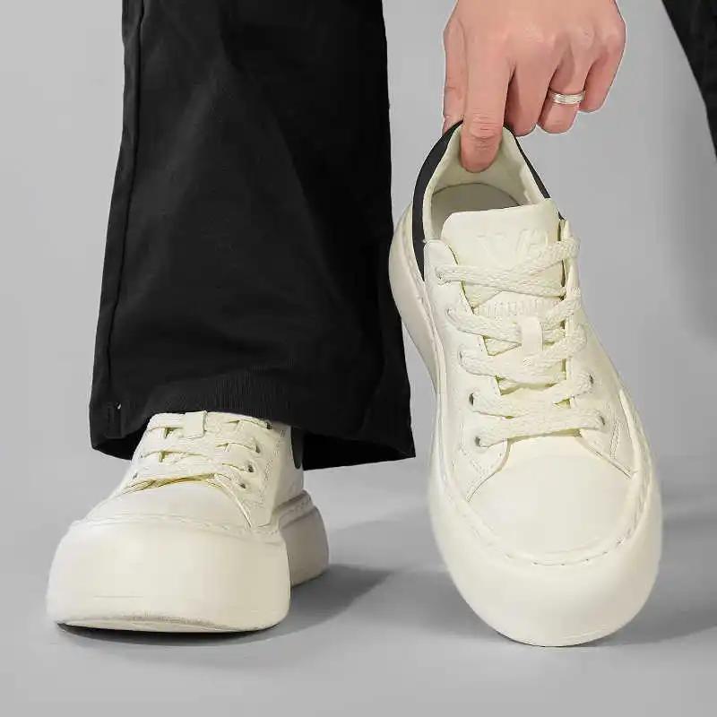 Fashion Big Sole Spring Bodybuilding Shoes Woven Sneakers Men's White Men's Brands Sport Trending Products Idea Hypebeast Top Sale