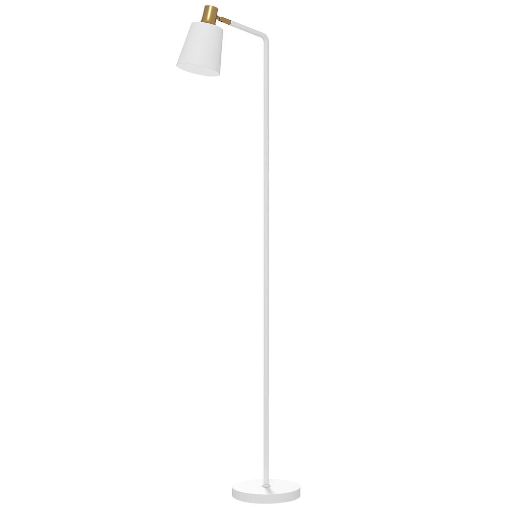 Modern Standing Lamp, Floor Lamp with 350 Degrees Rotatable Head for Living Room, White