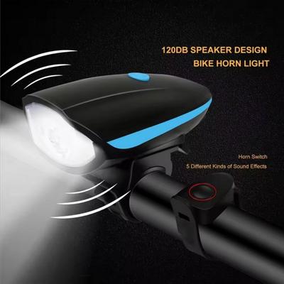 USB Rechargeable Bicycle Light Bike Front Light Waterproof Night Riding Bicycle Headlight With Horn