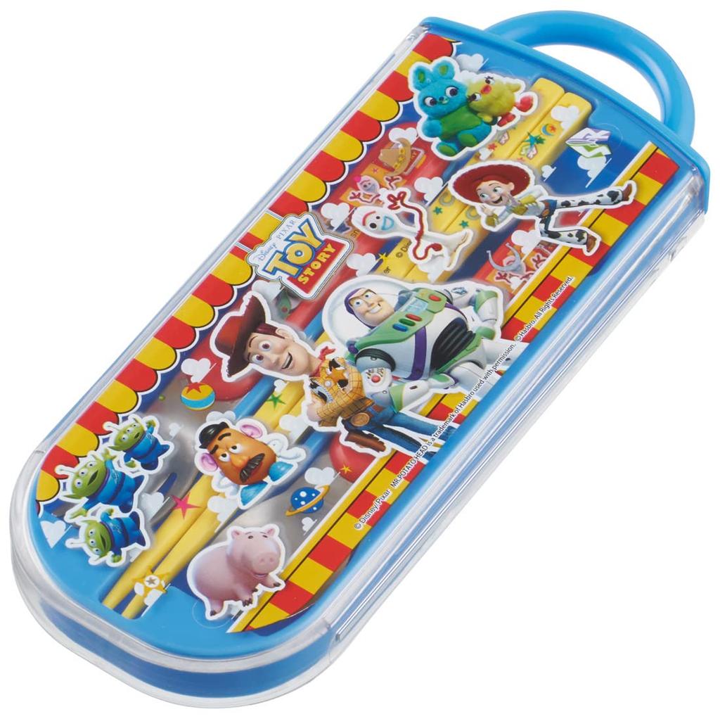 Skater Antibacterial Slide Trio Set Lunch and Fork Disney Toy Story 22 Made In Japan Children's (TACC2AG-A) - Box, Chopsticks, Spoon, - Design, Boys,