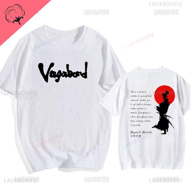 Japanisches Vintage Anime Vagabond Grafik T-Shirt Mann Frau Harajuku Schlage heftig Streetwear T-Shirt Baumwolle Cartoon Kurzarm