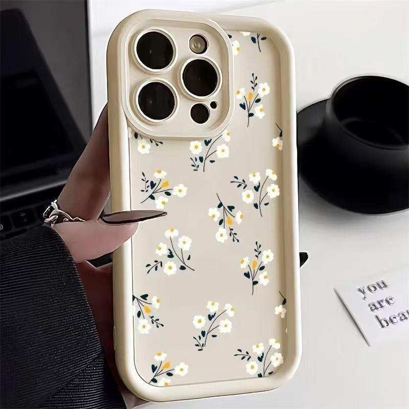 Маленький свежий цветок для чехла мобильного телефона iPhone16ProMax 14 Apple 13 матовый 12 милый 11 премиальное ощущение iPhone 7/8