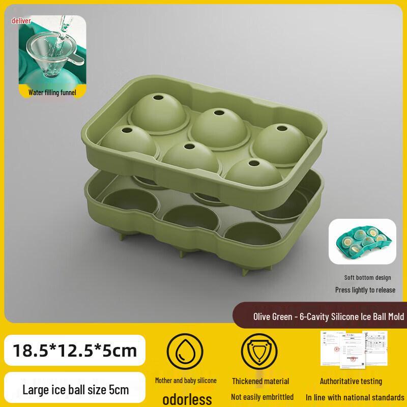 Food-Grade Silicone Large Round Ice Ball Mold
