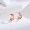 Rose Gold Geometric Women's Earrings: Unique Irregular Shape, Individually Packaged