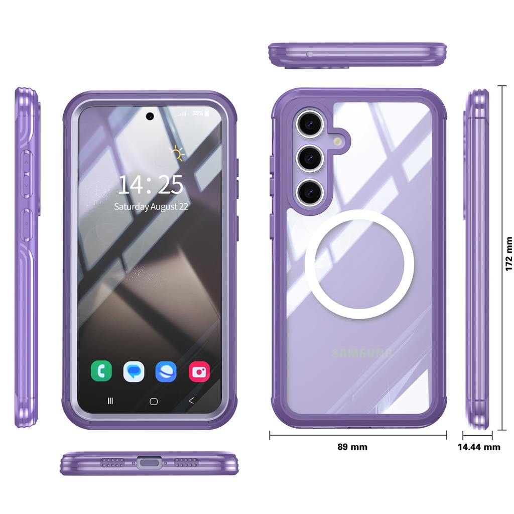 Tempered Glass Protector Case for Samsung galaxy A16 S24FE S24 Plus S23 Ultra A55 Transparent 360 Full Protective Clear TPU Case