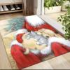 Christmas Santa'S Cuddly Companions Carpet Rug Soft Washable Anti Slip Home Living Room Sofa Mats Personalized Christmas Rug