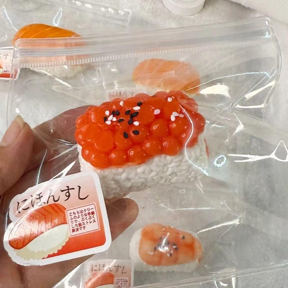 Slow Rebound Shrimp Sensory Fidget Handmade Silicone Squishy Toy Sushi Squeeze Toys  Students