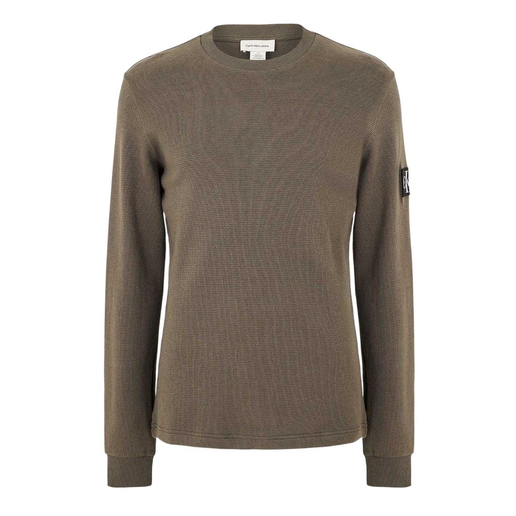 Calvin Klein Mens Waffle Long-Sleeved Top