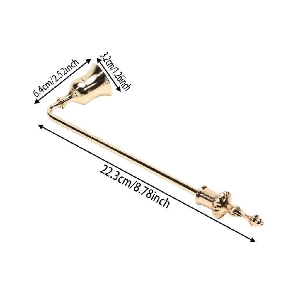 Elegant Bell Shaped Candle Wick Trimmer Long Handle Turn Off Extinguisher Candle Blower Flame Snuffer Home