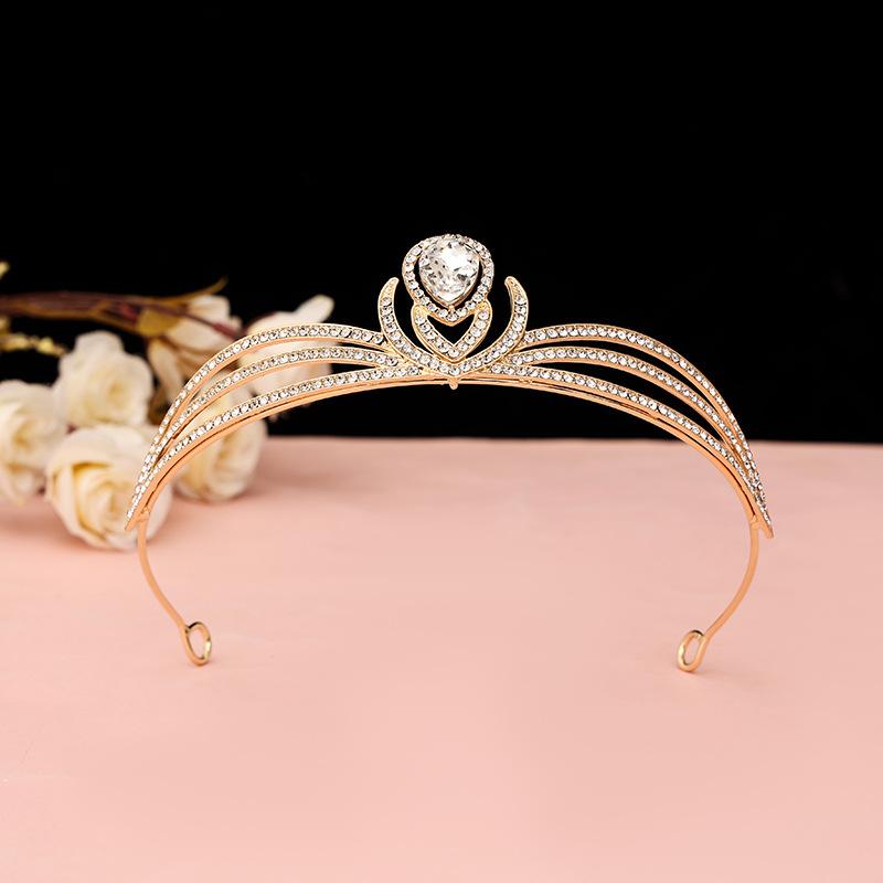 Children's Crown Hair Accessories  Cute Princesses Girls  Water Diamond King Crown Hair Bands Birthday Gifts for Girls Baby Headbands and Headwear