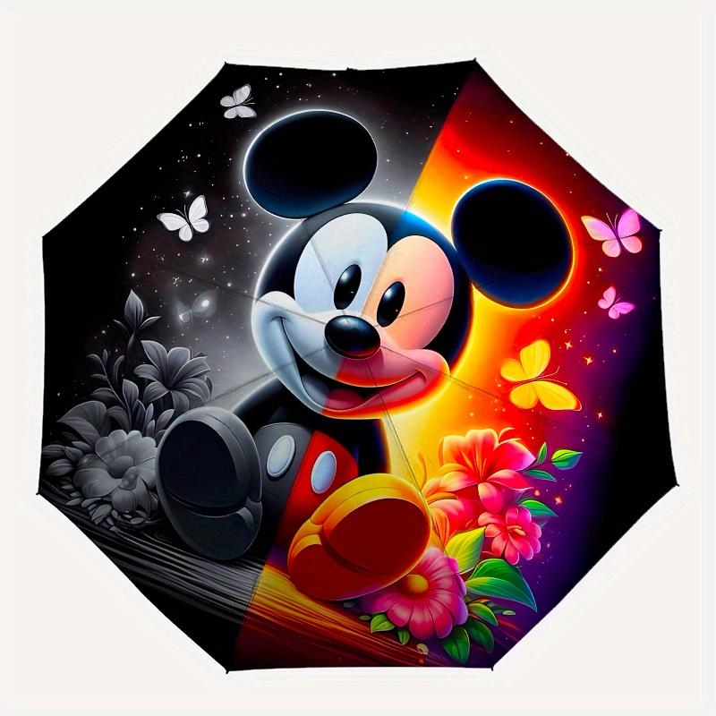 

Disney Mickey Mouse,Butterfly,Flowers Manual Opening and Closing Umbrella - 8-Rib Reinforced Folding Design, Lightweight and Portable, Suita