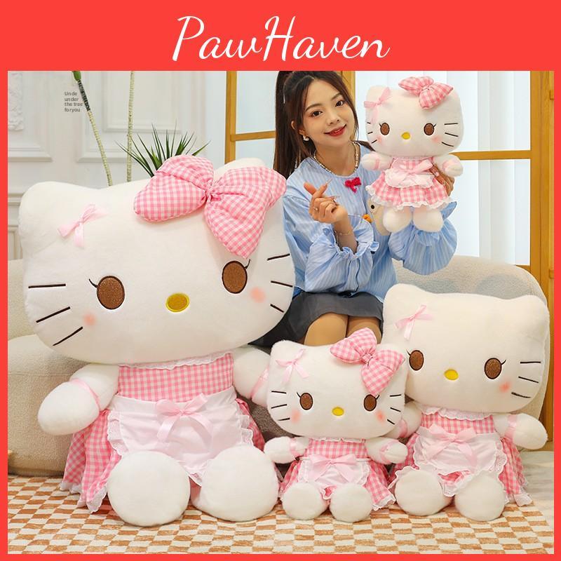 Maid Apron Pink Cat Plush Toy Feminine Style Girls Birthday Gift
